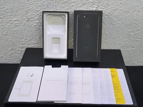 Caja Para iPhone 7 Jet Black 32gb Usada Original Negro