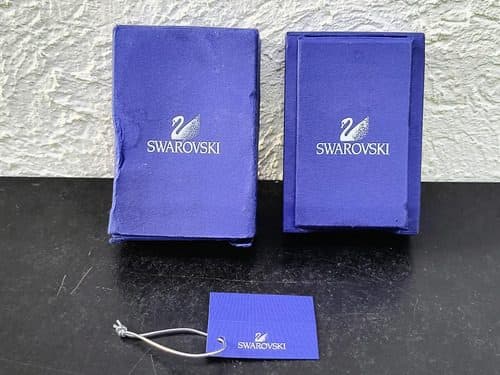 Caja/estuche Para Joyería Marca Swarovski Usado Original Azul