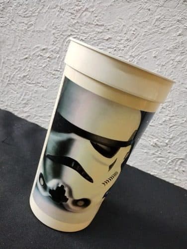 Vaso Star Wars Pepsi 1997 Storm Trooper Colección Plastico Blanco Con Azul