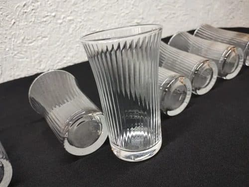 8 Super Tequileros Grandes De Vidrio 130 Ml Vintage Usados Transparente