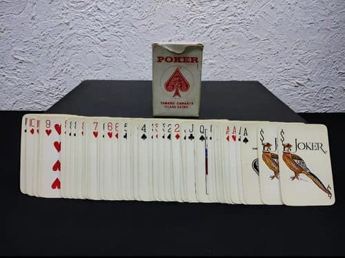 Baraja Cartas Póker Publicidad Corona Promocional 80's Usada Rojo Corona Español — Coleccionables vintage, años 80s