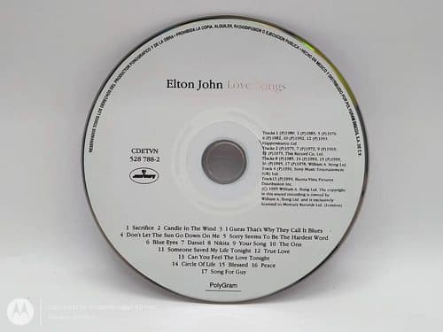 Cd Elton John - Love Songs 1995 Polygram Solo Disco Original Estándar — Audio vintage, años 90s