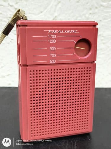 Mini Radio Antiguo Pink Realistic Am 12-203 De Transistores