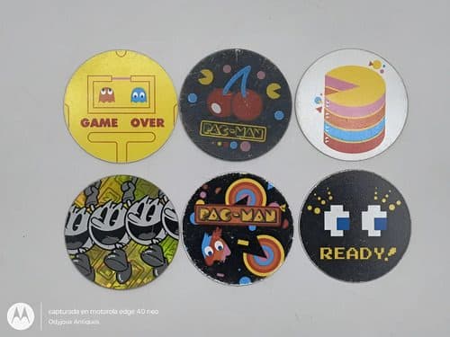 Lote Tazos De Pacman 2020 6pz #12 #24 #45 #55 #72 #76 Retro