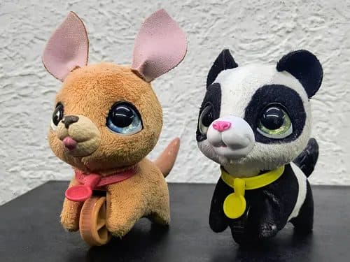 Set Furreal Friends Walkalots Hasbro Panda Y Lil Wags Puppy Negro Marrón Claro — Coleccionables vintage, años NOW