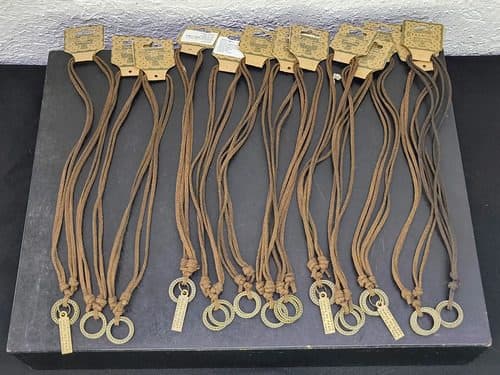 Lote Cinta De Gamuza Para Collar Tipo Vintage 12pz Hombre Chocolate
