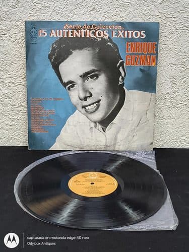 Disco Lp Vinilo Enrique Guzmán 15 Grandes Éxitos Cbs 1983 Mx Estándar