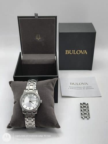 Reloj Bulova Classic Collection 96a000 En Caja Completo Orig Plateado