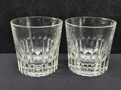 Set Vasos De Whisky Cristal Diseño Rayos De Sol Vintage 2pz Transparente — Coleccionables vintage