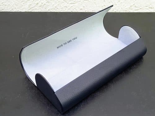 Estuche Para Lentes Warby Parker Semi-rigido Piel Original Azul — Coleccionables vintage, años NOW