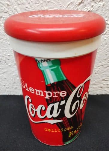 Vaso Siempre Coca Cola 90's Colección Retro Vintage Dañado Blanco Con Rojo