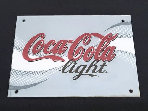 Coca Cola Ligth Cartel Publicidad De Acrílico Retro Original — Coleccionables vintage, años 90s